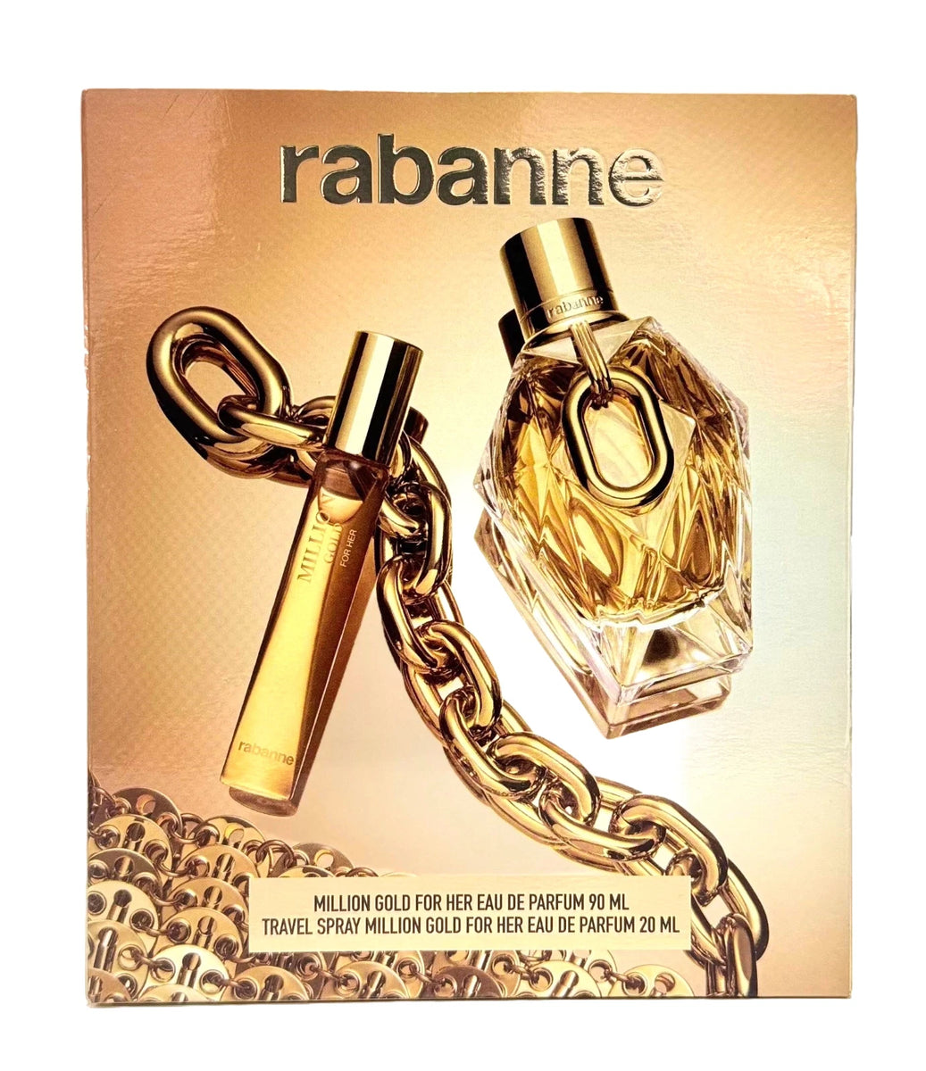 Paco Rabanne Million Gold 2-Piece Set 3.0oz Women EDP Spray – DH&P