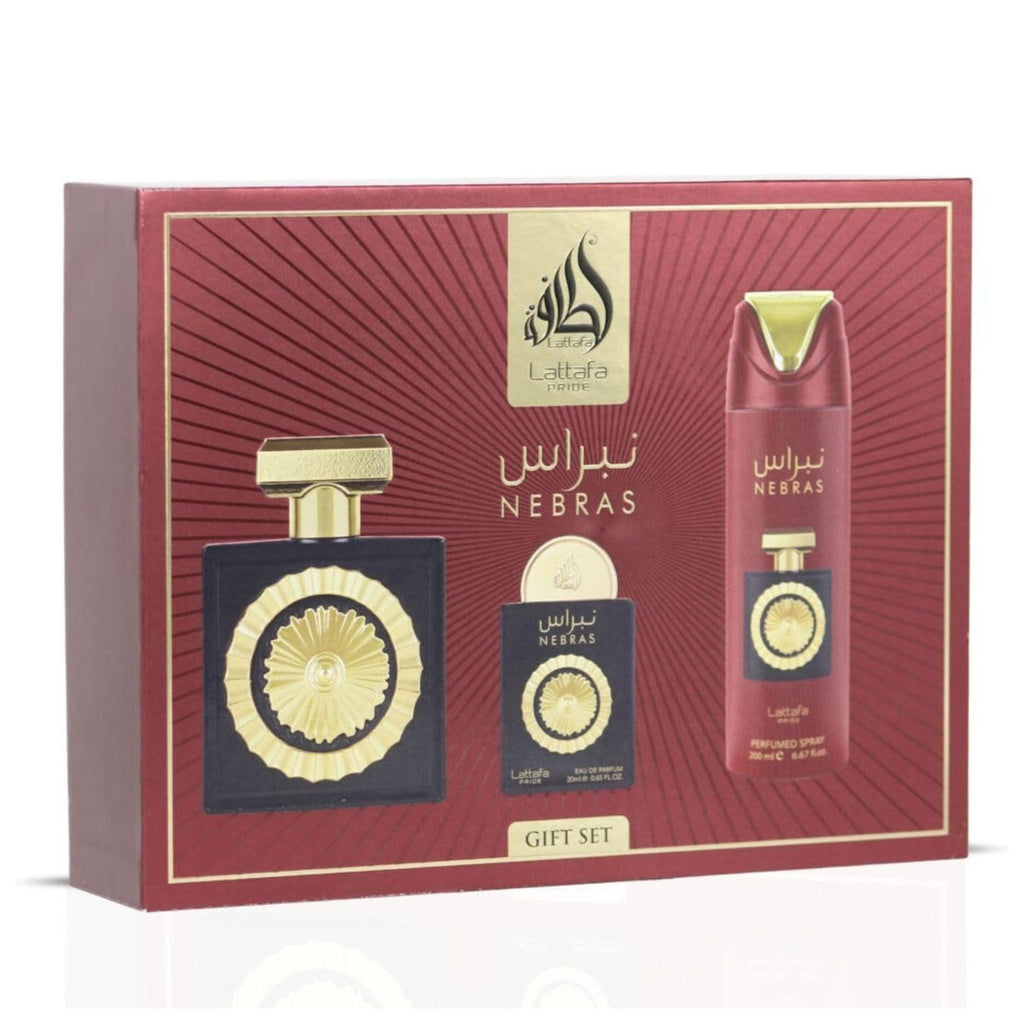 Nebras 3-Piece Set 3.4oz Unisex EDP Spray