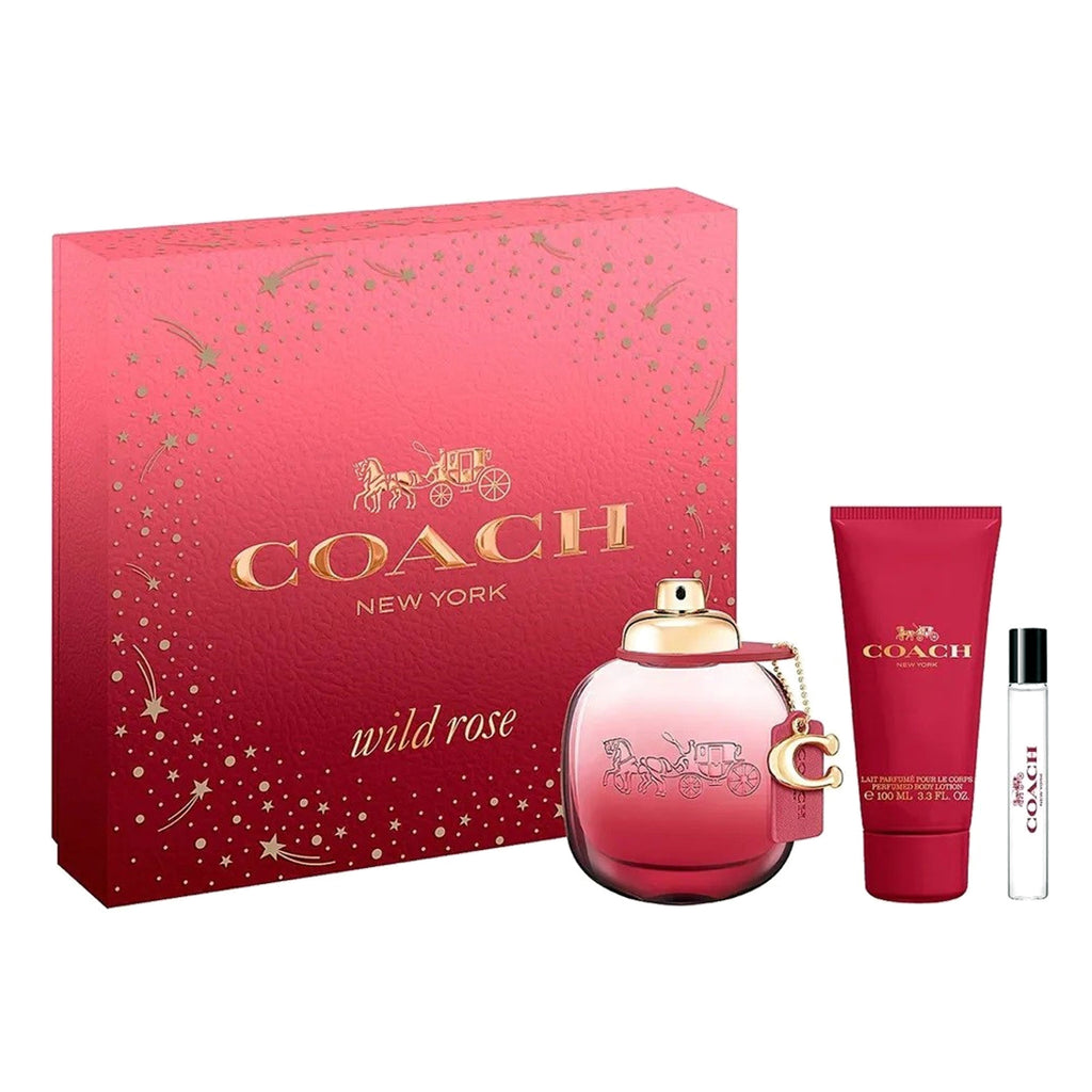 Coach Wild Rose 3 Piece Set for Women 3.0oz EDP Spray