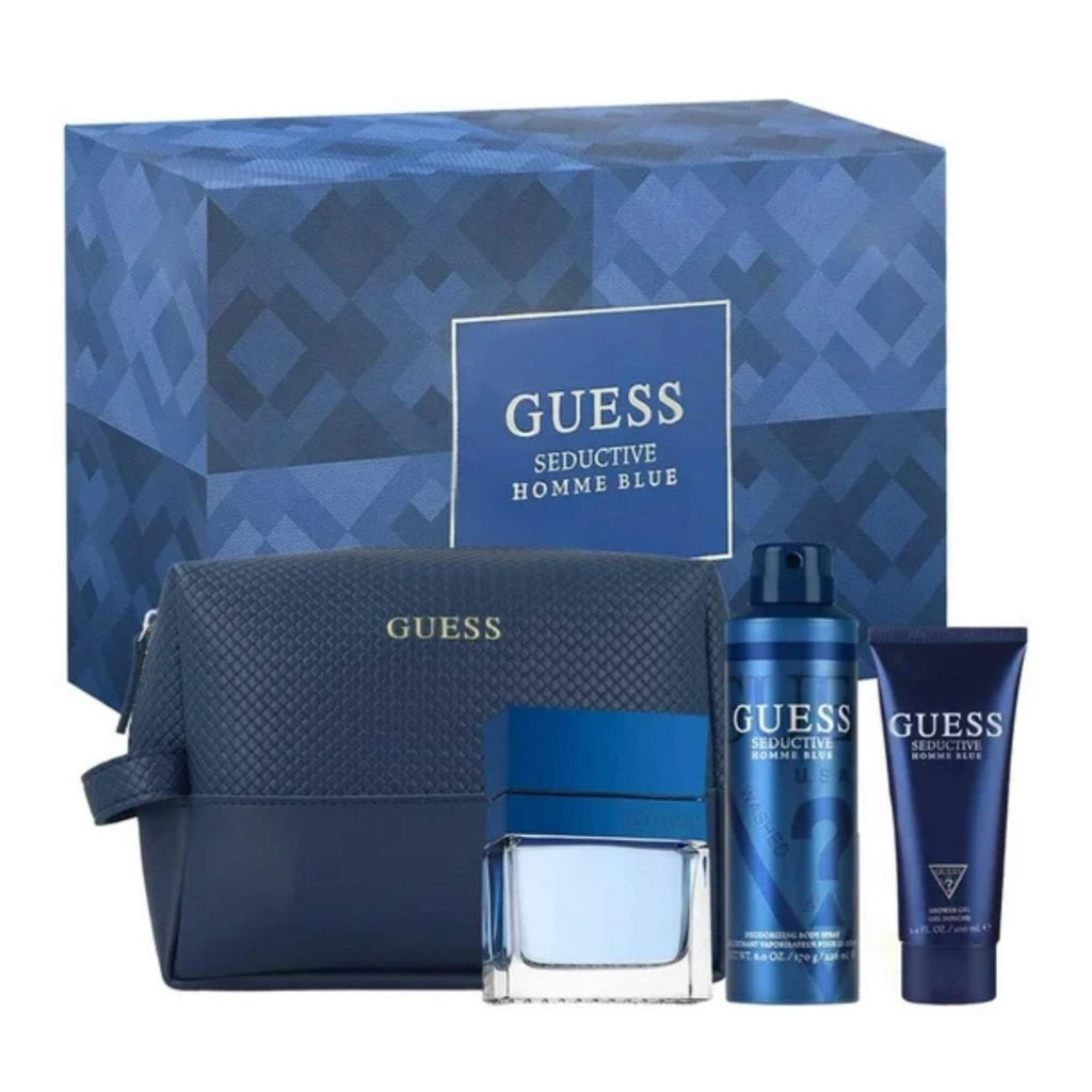 Guess Seductive Homme Blue 4-Piece 3.4oz Men EDT
