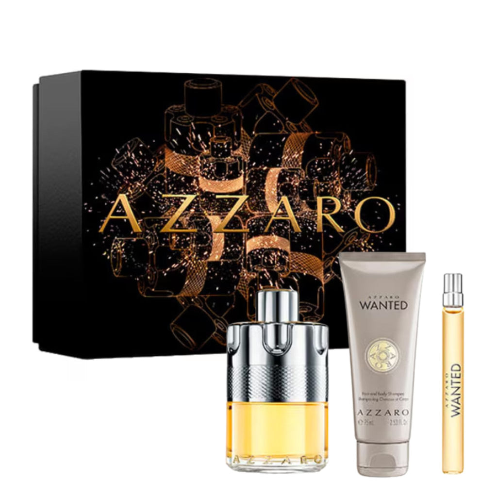 Azzaro Wanted 3-Piece Set 3.4oz Men EDT Spray