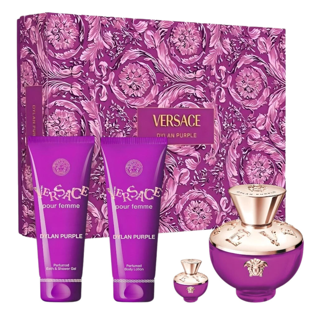 Versace Dylan Purple 4-Piece Set 3.4oz Women EDP Spray