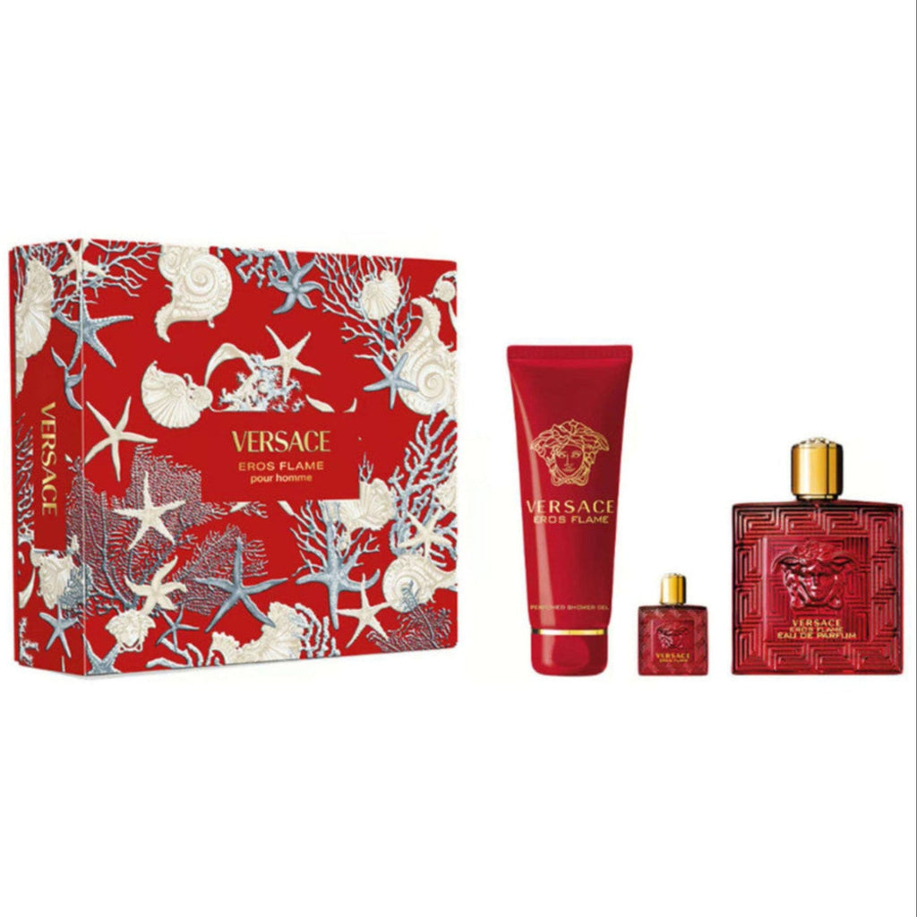 Versace Eros Flame 3-Piece Set 3.4oz EDP Spray – DH&P