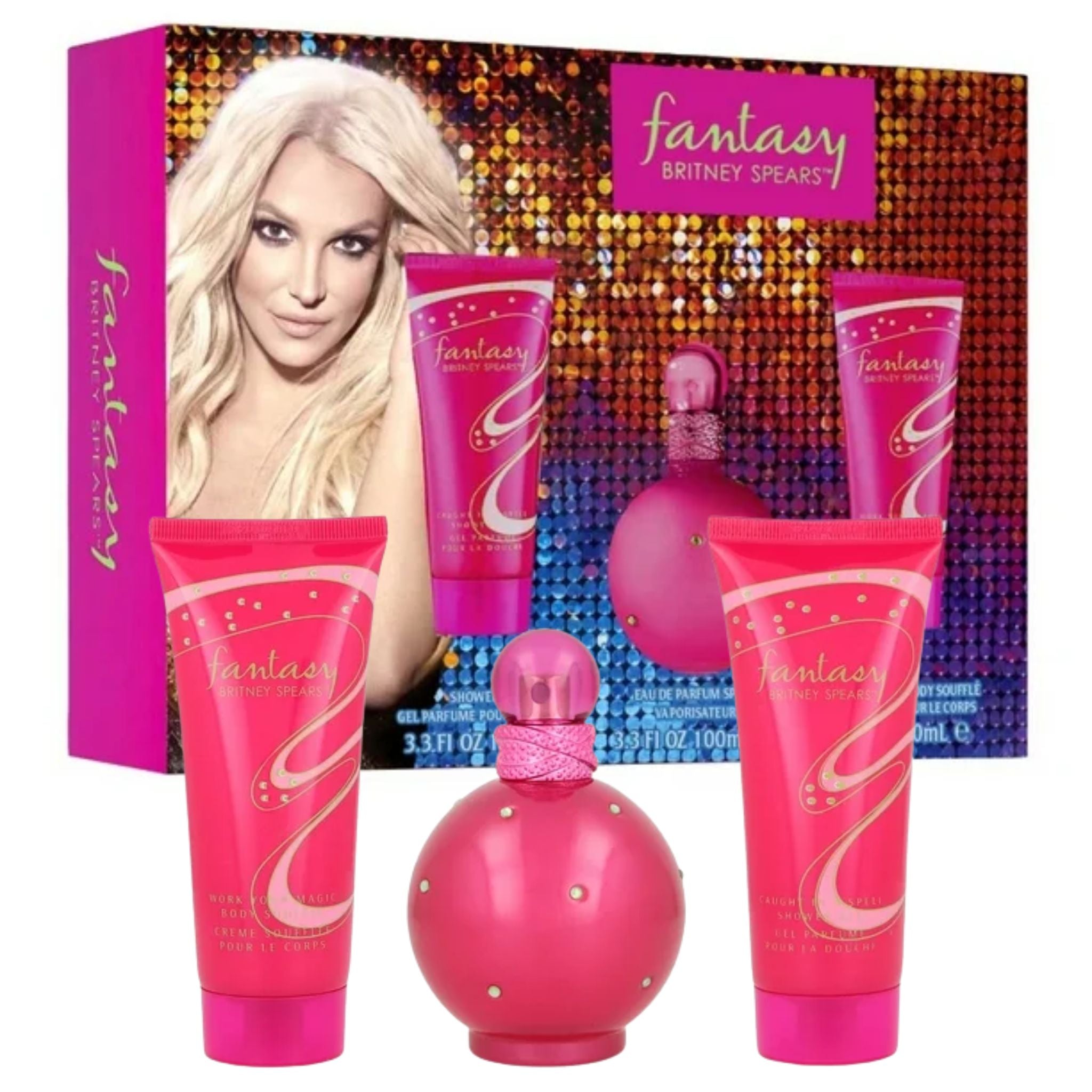 新品未開封　Britney Spears 3枚セット Britney Spears Fantasy 3-Piece Set 3.3oz Women EDP Spray – DH&P