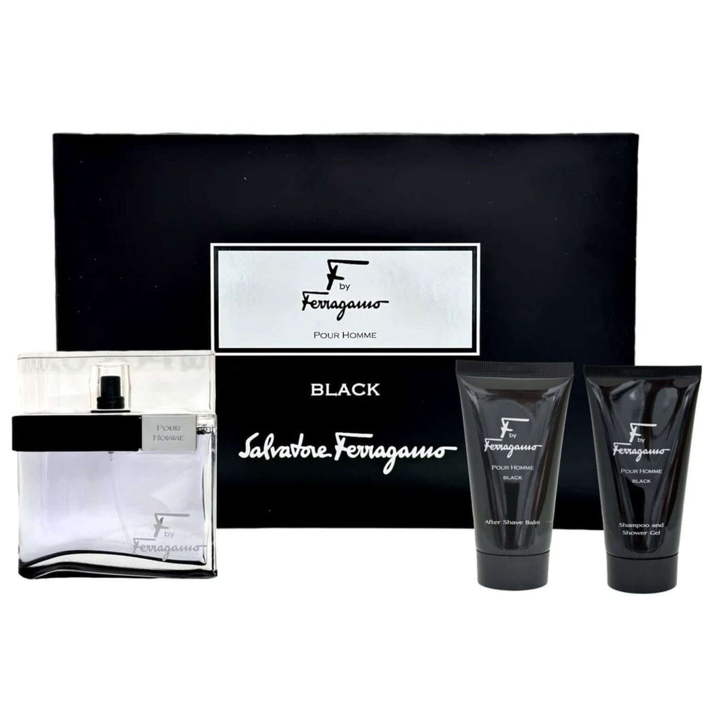 F by Ferragamo Black Set 3p 3.4oz M EDT