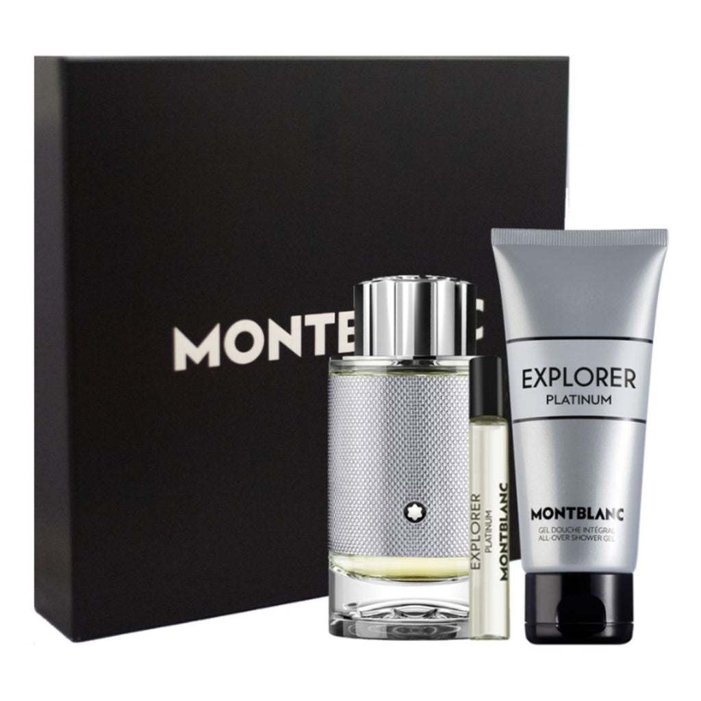 Mont Blanc Explorer Platinum 3-Piece Set 3.3oz Men EDP