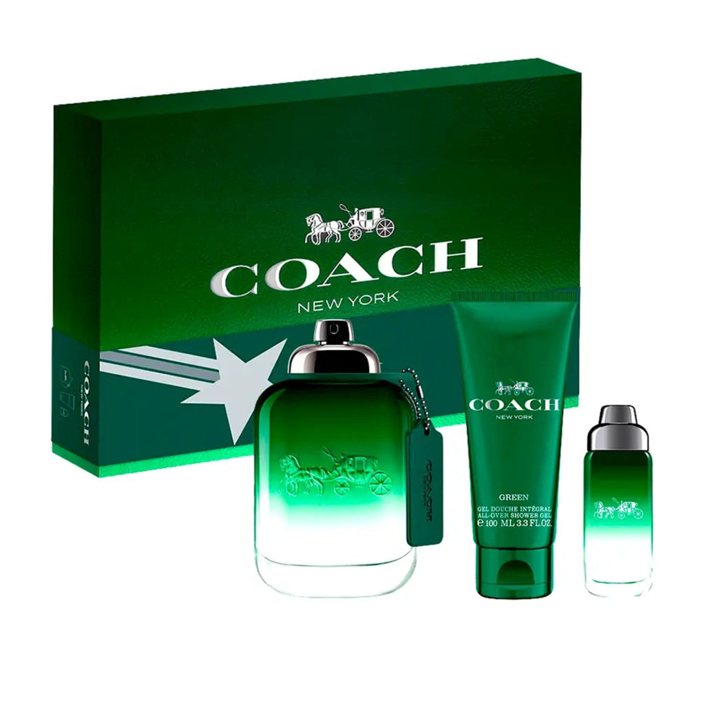 Coach Green 3-Piece Set 3.3oz Men EDT Spray