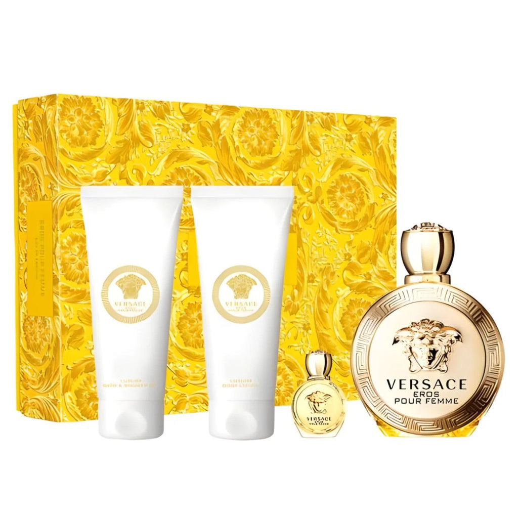 Versace Eros 4-Piece Set 3.4oz Women EDP Spray