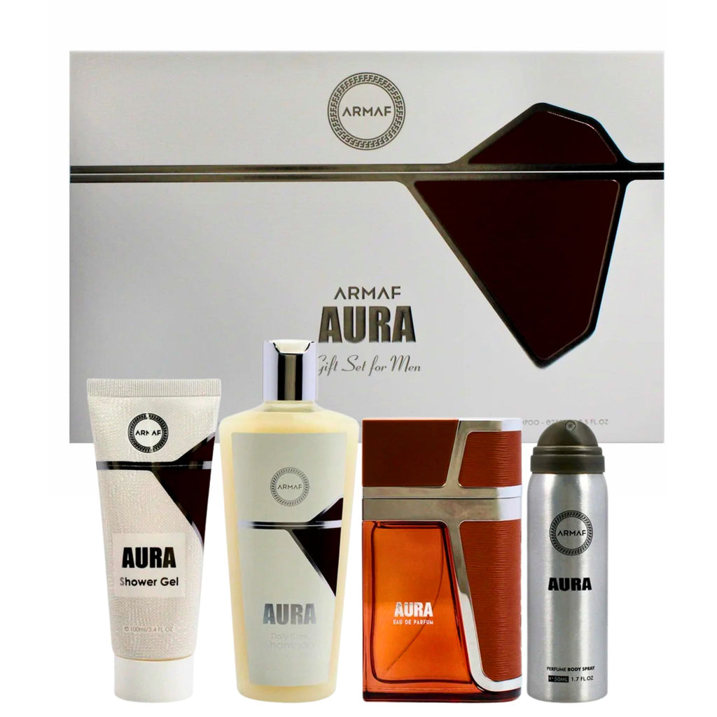 Aura Armaf 4-Piece Set 3.4oz Men EDP Spray