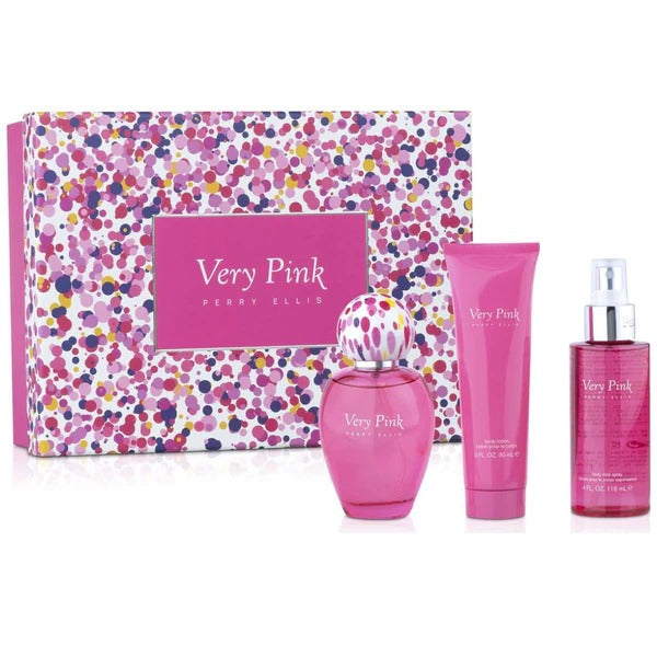 Very Pink 3 Piece Set for Women 3.3oz EDP Spray Donnatella Perfumes